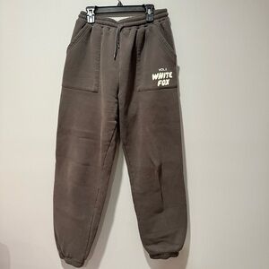 White Fox Dark Grey Joggers